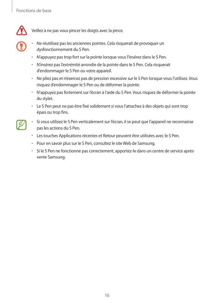 Page 16 - Galaxy Tab S3 avec S Pen