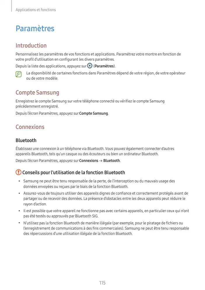 Page 115 - Galaxy Watch5 Bluetooth