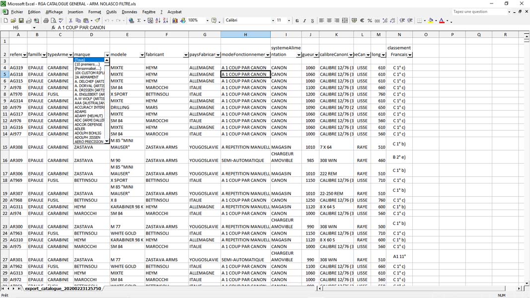 Enregistrement des armes dans le SIA LCsviQj3Hop_Fichier-Excel-RGA-avec-des-filtres